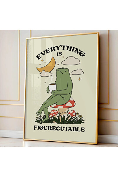 512 STORE Estetik Tasarım İşler Yoluna Girer Relax Kurbağa Poster Coffee Tasa...