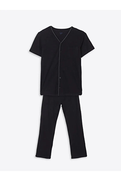 LC Waikiki LC WAIKIKISiyah Standart Kalıp Erkek Pijama Takımı