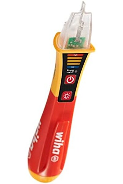 wiha Voltage Tester 255-13 Volt 12-1,000 Volt, Red and Yellow, (43797)
