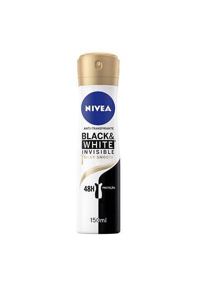 NIVEA Deodorant Invisible Black & White, Silky & Smooth, 150 ml