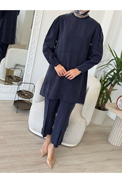 MissWhence İpek Pantolon Lacivert 37108