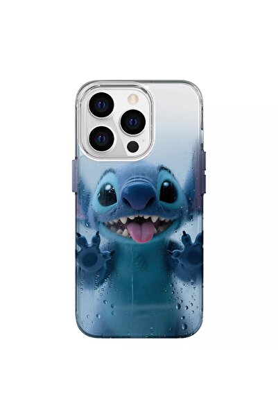 Turkuaz IPHONE 13 PRO MAX UYUMLU ÖZEL STİTCH TASARIMLI LÜKS SİLİKON KILIF