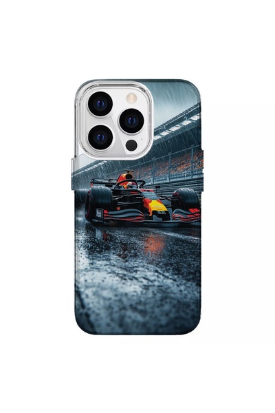 Turkuaz IPHONE 13 PRO MAX UYUMLU ÖZEL REDBULL F1 YAĞMURLU PİST TASARIMLI LÜKS...