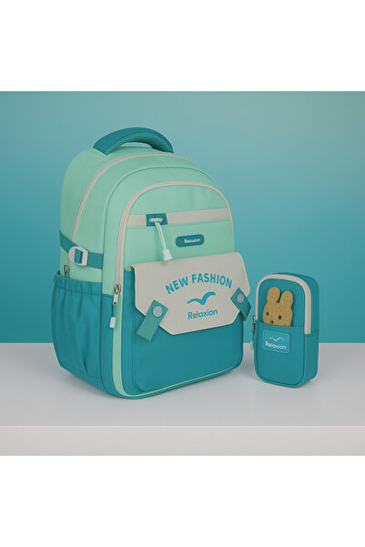 FATELLA Children's Green Color Korean Style Imported Waterproof School Backpa...