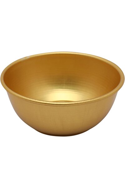 cc bin shihon Aluminum dessert mold, gold color, size 11.5 cm, suitable for pudding, crème brûlée, and custard