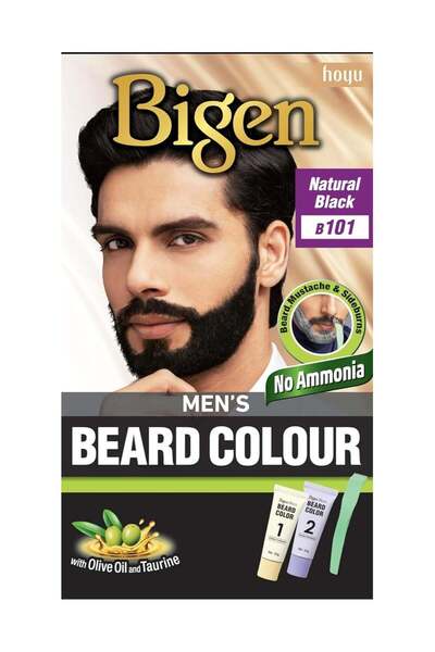 BİGEN لون لحية للرجال، أسود طبيعي B101 (40 جرام)