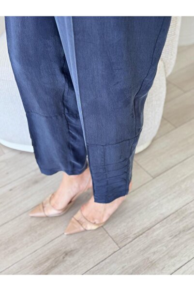MissWhence İpek Pantolon Lacivert 37108