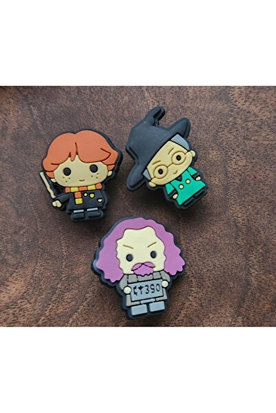 Jibbitz Hogwards Serisi: Sirius Black mor saçlı, Ron, Minerva McGonagall - Ro...