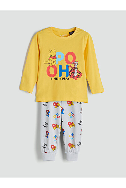 LC Waikiki Özmarka Yeni Sezon Bisiklet Yaka Winnie the Pooh Baskılı Erkek Çocuk Pijama Takım