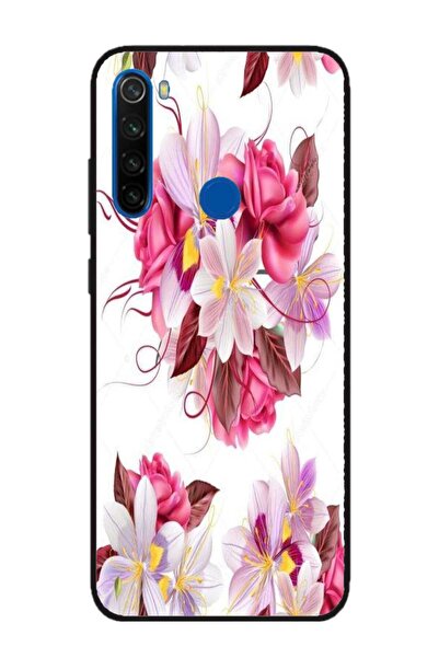Atlas Husa personalizata si Folie de Silicon Xiaomi Redmi Note 8, Flowers #4,...