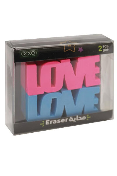 Roco Rubber Eraser "Love" – Blue/Red