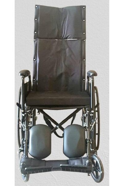 genernic High Back Reclining Wheelchair with 180° Backrest and Swinging Footr...