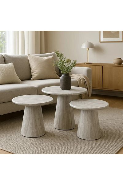 Vi Markets Luna Wood Set - Light Beige