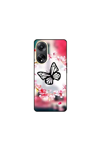Atlas Εξατομικευμένη θήκη και μεμβράνη σιλικόνης OPPO A58, Πεταλούδα #8, πολύ...