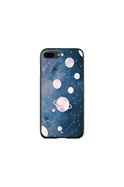 Atlas Husa personalizata si Folie de Silicon Apple iPhone 7 Plus, Solar Syste...