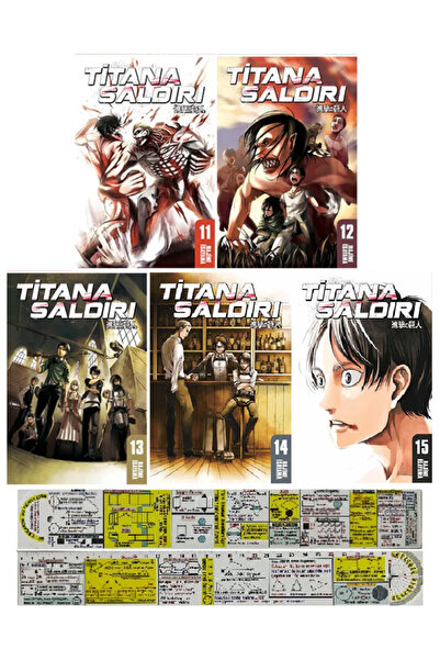 Gerekli Şeyler Yayıncılık Titana Saldırı 11-12-13-14-15. Ciltler Manga Seti +...