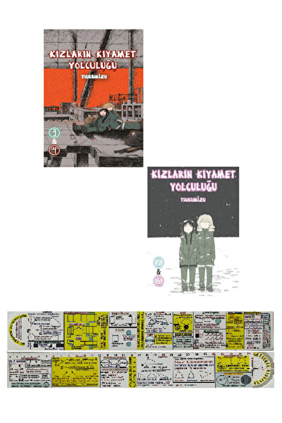 Komik Şeyler Kızların Kıyamet Yolculuğu 3&4 + 5&6. Ciltler Manga Seti + Mat. ...