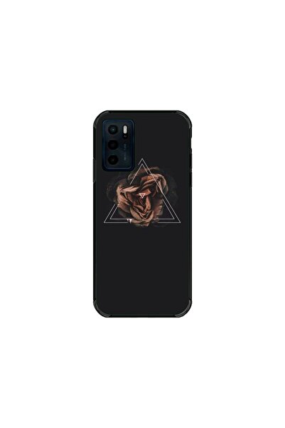 Atlas Husa personalizata si Folie de Silicon OPPO A16, Triangle Rose, multico...