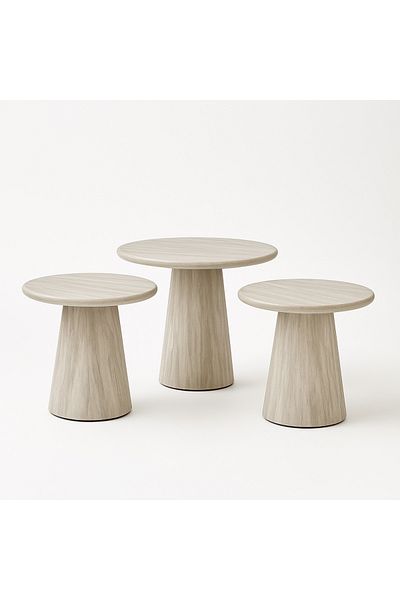 Vi Markets Luna Wood Set - Light Beige