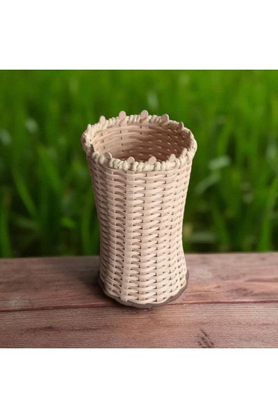 Bahat Handmade Wicker Willow Flower Pot Vase