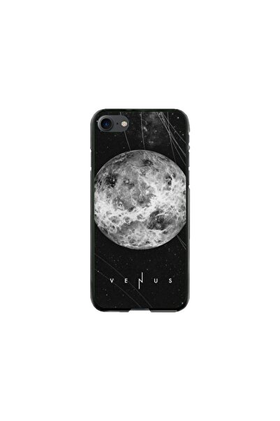 Atlas Husa personalizata si Folie de Silicon Apple iPhone 8, Moon, multicolor...