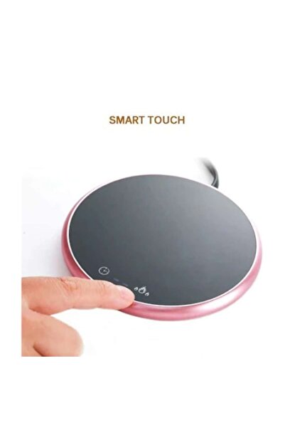 OEM Încălzitor inteligent pentru căni de cafea sau alte băuturi, plastic, butoane tactile, roz