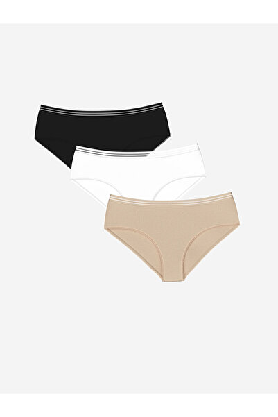 LC Waikiki Black Lace Detailed Hipster Panties 3 Pack