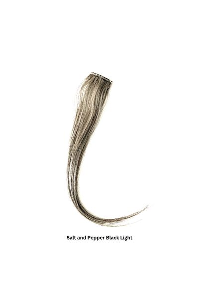 keep calm Salt and Pepper Black Light Hair Straight Single Highlight