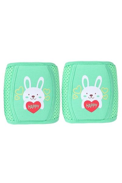 SSMEDIA Set 2 pieces anti-slip kneepads for baby knee and skin protection - Green