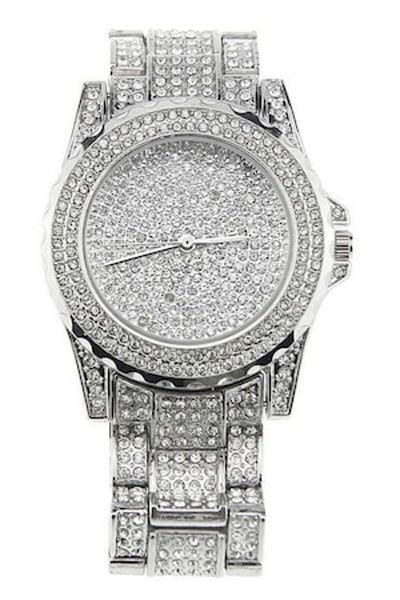 Universal Women's Watch Iced Out + Gift Box with Bling Diamond Stones