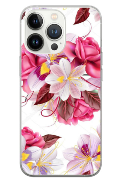 Atlas HQ Εκτυπώστε εξατομικευμένη θήκη για Apple iPhone 15 Pro, Λουλούδια #4,...