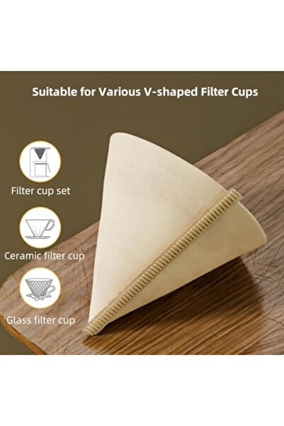 mastergold Disposable Coffee Filters V60 Cone Unbleached Paper Coffee Filters