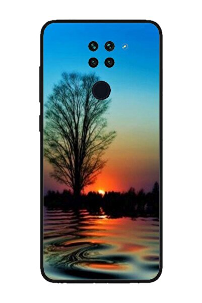 Atlas Husa personalizata si Folie de Silicon Xiaomi Redmi Note 9 5G, Apus, mu...