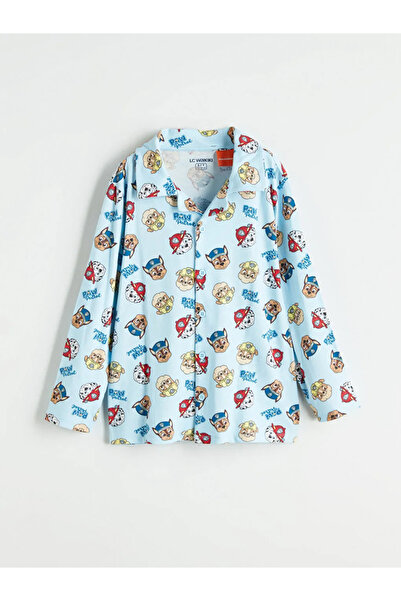 LC Waikiki Set de pijamale pentru băieți cu imprimeu LCW KidsBlue Paw Patrol