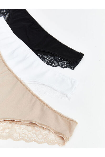 LC Waikiki Timeless Recommendations from Timeless Store |   Lace Detailed Brazilian Panties 3-Pack