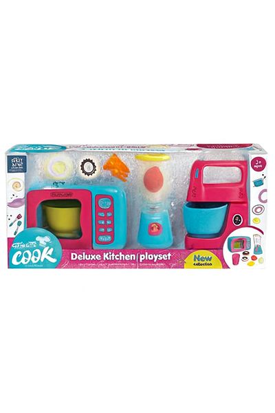 rexa Deluxe Kitchen Playset Toy for Kids - Fun Cooking Pretend Play Set with Microwave