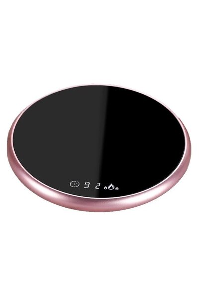 OEM Încălzitor inteligent pentru căni de cafea sau alte băuturi, plastic, butoane tactile, roz