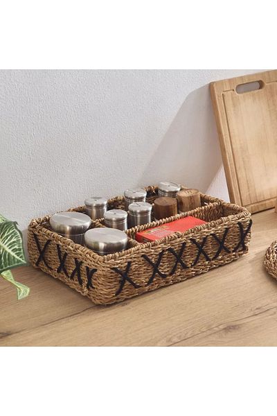 Home Box Naturaloom Rectangular Kitchen Basket - 40x27x10 cm