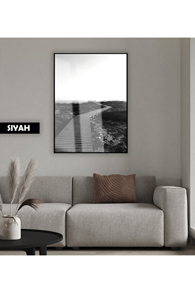 Harika bir ev HARİKABİREV|SİYAH&BEYAZ AHŞAP YOL MODELİ |ÇERÇEVELİ TEMPERLİ CA...