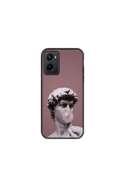 Atlas Husa personalizata si Folie de Silicon OPPO A96, Bubble Gum Statue, multicolor, S1D1M0317