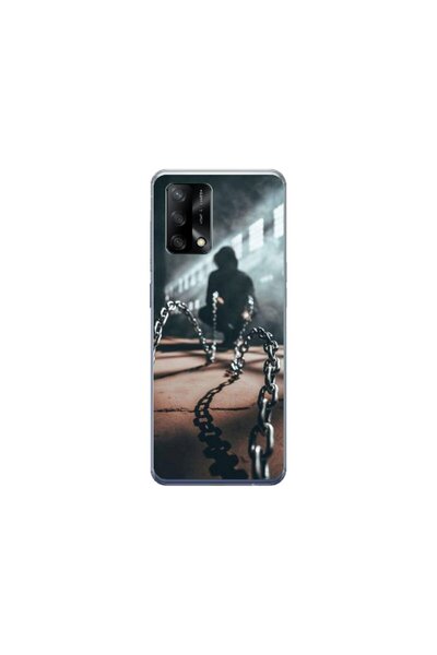 Atlas Husa personalizata si Folie de Silicon OPPO A74, Chain Man, multicolor,...