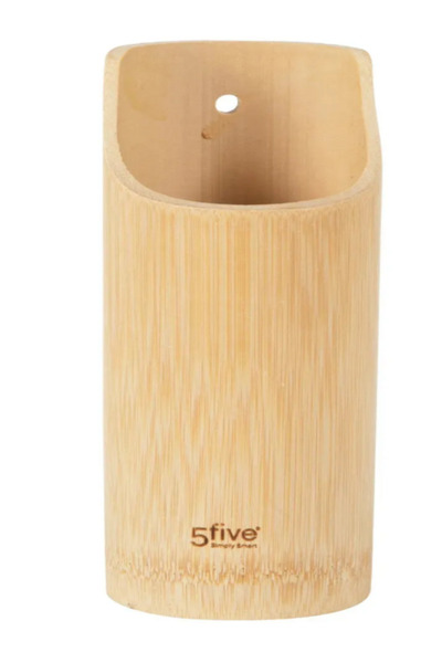 Ceylan AL AVM Ceylan Wooden Bamboo Spoon Fork Colander Ladle Serving Set Bamboo Serving Set with Stand