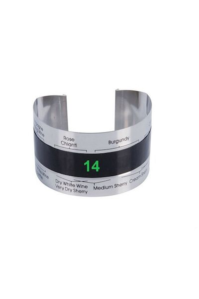 SSMEDIA Digital thermometer for wine bottle temperature display, stainless steel