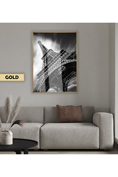 Harikabirev HARICABIREV | MODELUL TURNUL EIFFEL NEGRU&ALB -1 | TABLO CU STICLĂ TERMOPANE, SIMPLE, VERTICALĂ