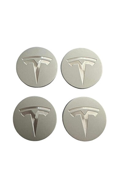 TESLA Set 4 capace jante 57mm, Argintii