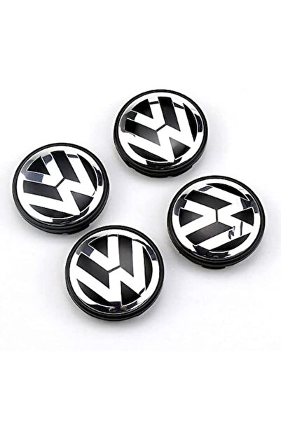 LinePartsBim Set 4 embleme jante aliaj 52-56mm, capace roți compatibile Volkswagen Passat, Golf, Tiguan, Bora, CC