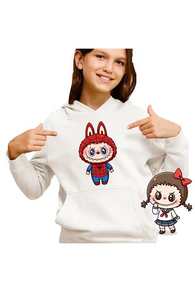 OEM Labubu Spiderman Kids Girls Sweatshirt