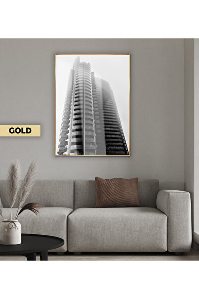 Harikabirev HARİKABİREV|ЧЕРНО-БЯЛ МОДЕЛ НА НЕБОСТИЛ 03 |РАМКА ОТ ЗАКАЛЕНО СТЪКЛО С ЕДИН ВЕРТИКАЛЕН ПАНЕЛ