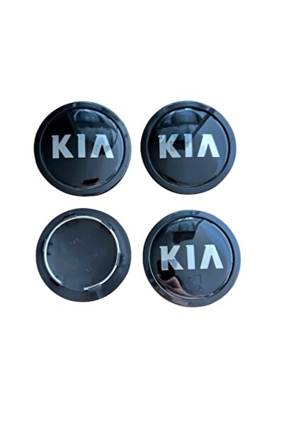 MAF Σετ 4 καπάκια τροχών 76 mm εξωτερικά, 60 mm εσωτερικά Kia μαύρα
