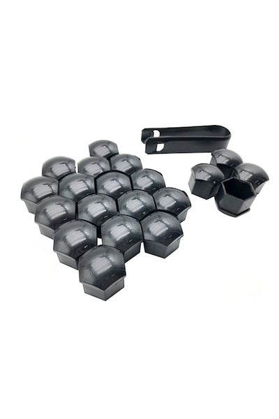 INGENIO Set 20 Universal ABS Caps for 17mm Lug Nuts with Removal Tool,